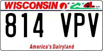 WI license plate 814VPV