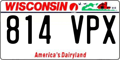 WI license plate 814VPX