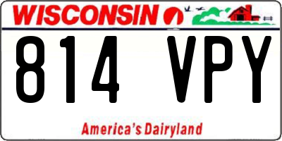 WI license plate 814VPY