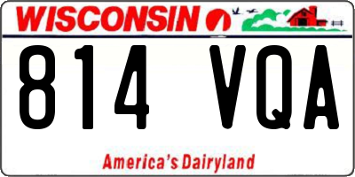 WI license plate 814VQA