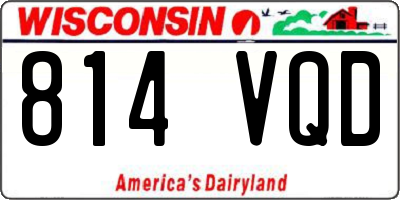 WI license plate 814VQD