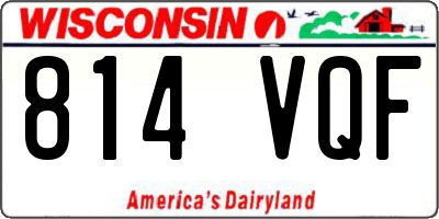 WI license plate 814VQF