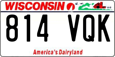 WI license plate 814VQK