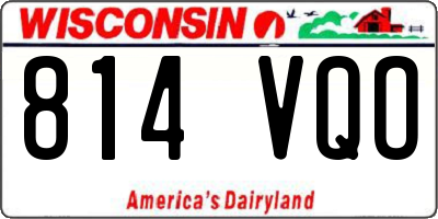 WI license plate 814VQO