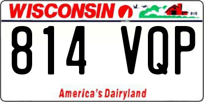 WI license plate 814VQP