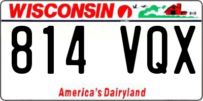 WI license plate 814VQX