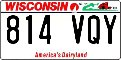 WI license plate 814VQY