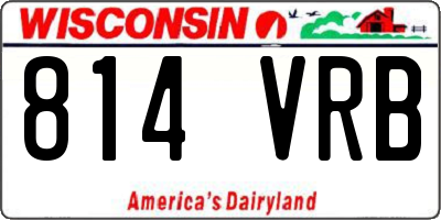 WI license plate 814VRB