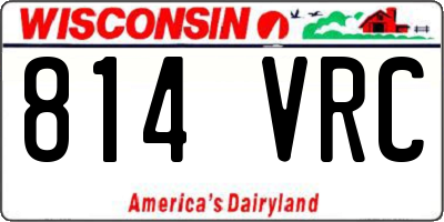 WI license plate 814VRC