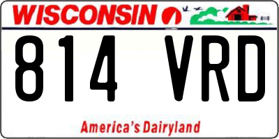 WI license plate 814VRD