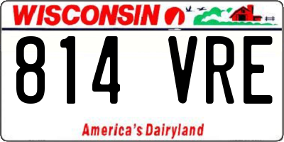 WI license plate 814VRE