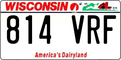WI license plate 814VRF