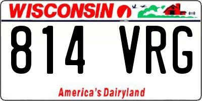 WI license plate 814VRG