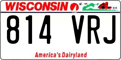 WI license plate 814VRJ