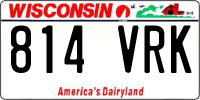 WI license plate 814VRK