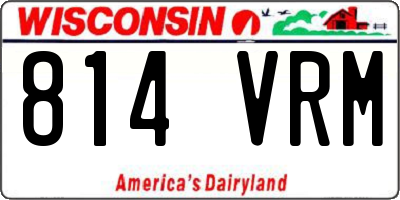 WI license plate 814VRM