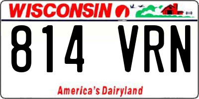 WI license plate 814VRN