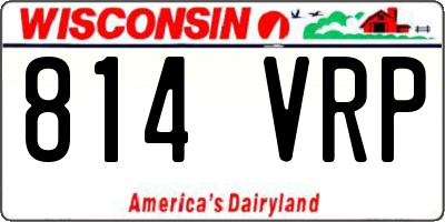 WI license plate 814VRP