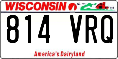 WI license plate 814VRQ