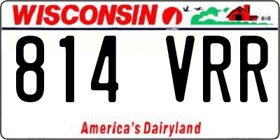 WI license plate 814VRR