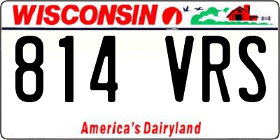 WI license plate 814VRS