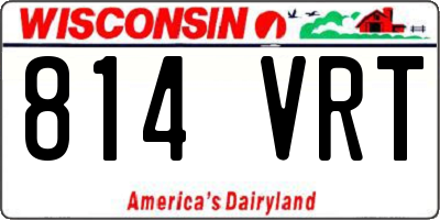WI license plate 814VRT