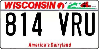 WI license plate 814VRU