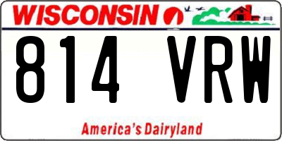WI license plate 814VRW