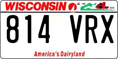 WI license plate 814VRX