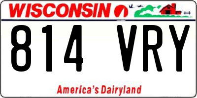 WI license plate 814VRY