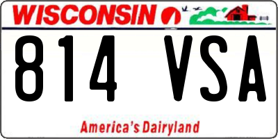 WI license plate 814VSA
