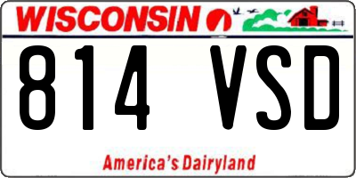 WI license plate 814VSD