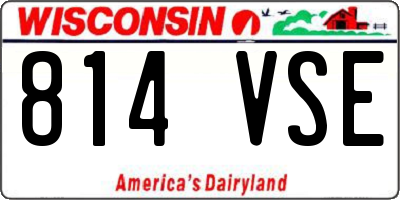 WI license plate 814VSE