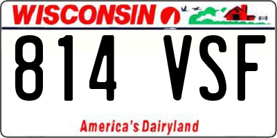 WI license plate 814VSF