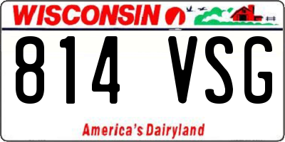 WI license plate 814VSG