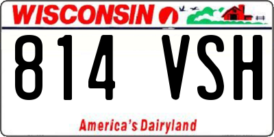 WI license plate 814VSH