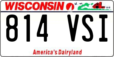 WI license plate 814VSI