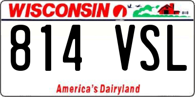 WI license plate 814VSL