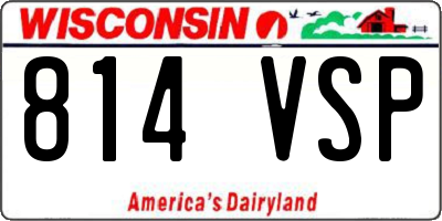 WI license plate 814VSP