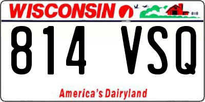 WI license plate 814VSQ