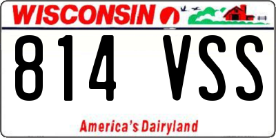 WI license plate 814VSS