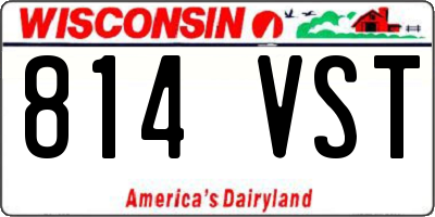 WI license plate 814VST