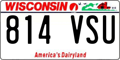 WI license plate 814VSU