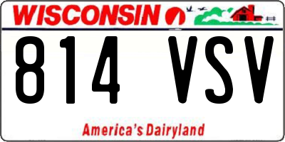 WI license plate 814VSV