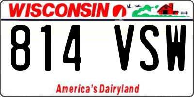WI license plate 814VSW