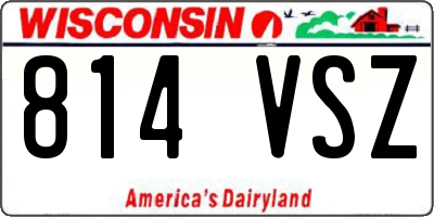 WI license plate 814VSZ