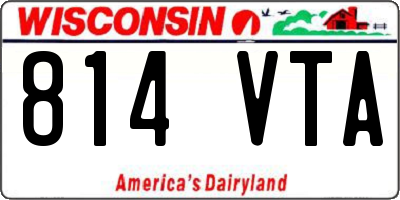 WI license plate 814VTA