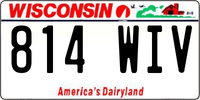 WI license plate 814WIV