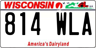 WI license plate 814WLA