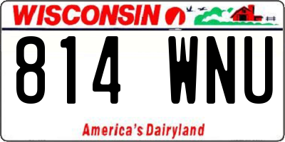 WI license plate 814WNU